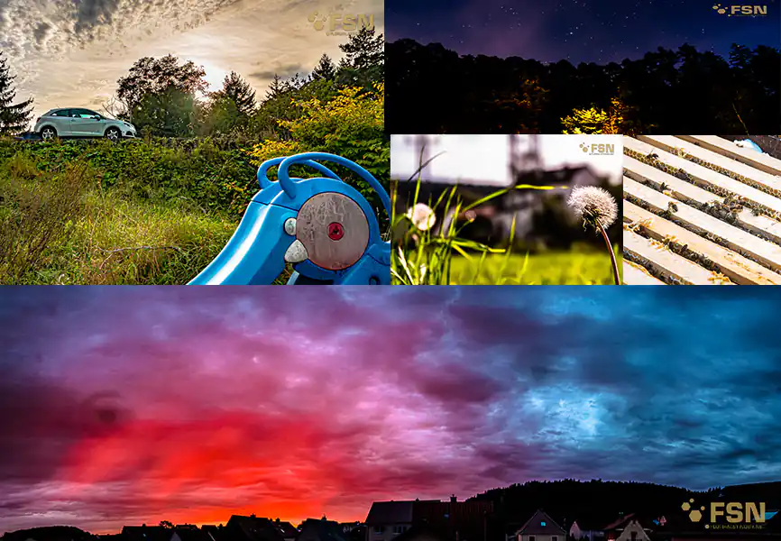 Pictures of 3th Oct. 2021 Cover: landscapes, colorful clouds, sky at night